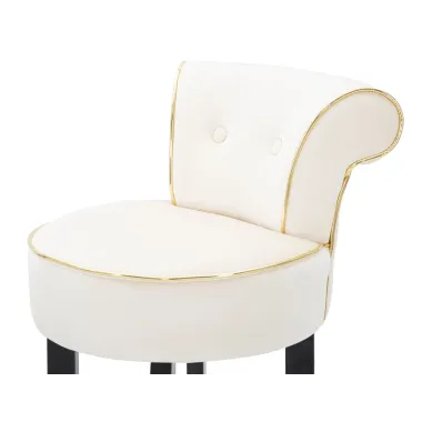 Stołek Barowy LUXY Kremowy 46 48 96 cm (Wysokość Siedziska 75 cm)